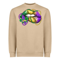 Mushroom mardi gras lips Heavyweight Sweatshirt - LillyAllenDesigns