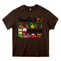 Chocolate Brown santa's favorite mama Heavy Core Tee - AdoDesignShop
