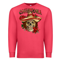 Cardinal Chingona with roses Mexico Premium Sweatshirt - HowdyJamesFarm