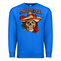 True Royal Chingona with roses Mexico Premium Sweatshirt - HowdyJamesFarm