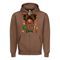 Chestnut mini claus messy bun Zipper Hoodie - texasbilliewilder