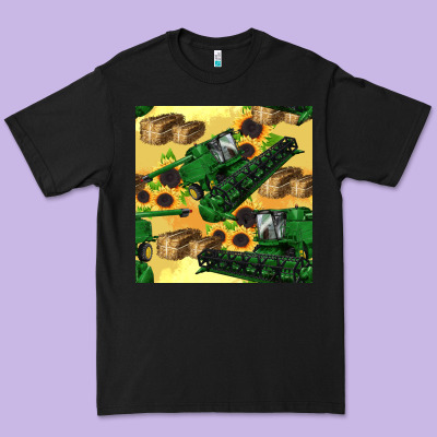 Harvester Seamless Pattern Premium Tee Designed By Bundleandbundleshop