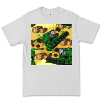 Dove Grey harvester seamless pattern Premium Tee - BundleAndBundleShop