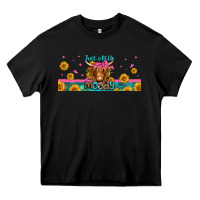 Black just a little moody long haired cow Heavy Core Tee - Jasminsmagicworld
