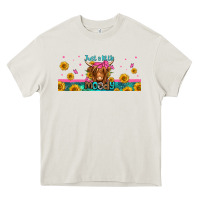 Cream just a little moody long haired cow Heavy Core Tee - Jasminsmagicworld