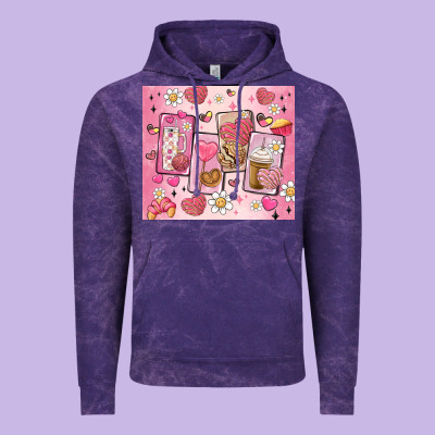Cafecito Y Chisme Valentine's Day Vintage Hoodie Designed By Maliassmallbusiness