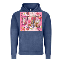 Vintage Denim cafecito y chisme valentine's day Vintage Hoodie - MaliasSmallBusiness