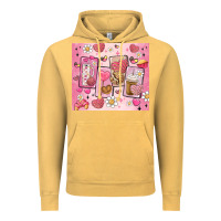 Vintage Mustard cafecito y chisme valentine's day Vintage Hoodie - MaliasSmallBusiness