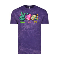 Cloud Purple peace love art Vintage Tee - NancyCooperArtShop
