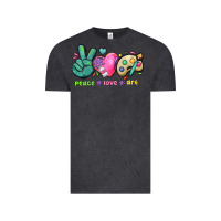 Vintage Black peace love art Vintage Tee - NancyCooperArtShop