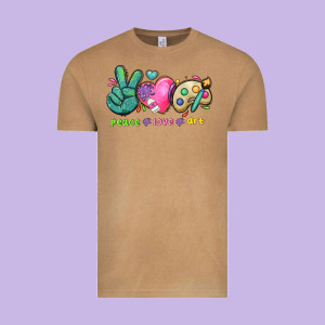 Peace Love Art Vintage Tee Designed By Nancycooperartshop