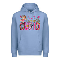 Colony Blue i am with cupid I am with Cupid Valentine's Day Premium Hoodie - HowdyJamesFarm