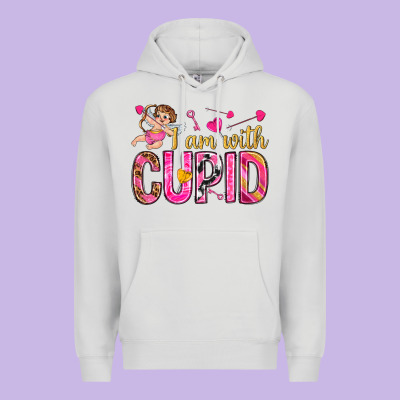 I Am With Cupid I Am With Cupid Valentine's Day Premium Hoodie Designed By Howdyjamesfarm