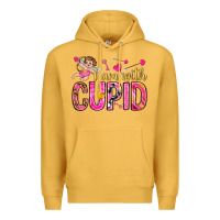 Mustard i am with cupid I am with Cupid Valentine's Day Premium Hoodie - HowdyJamesFarm