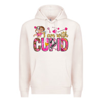 Pale Pink i am with cupid I am with Cupid Valentine's Day Premium Hoodie - HowdyJamesFarm