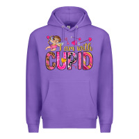 Purple i am with cupid I am with Cupid Valentine's Day Premium Hoodie - HowdyJamesFarm