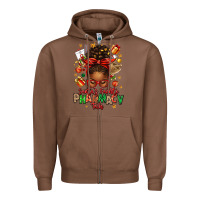 Chestnut santas favorite pharmacy tech afro messy bun Zipper Hoodie - texasbilliewilder