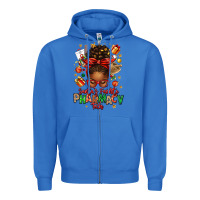 True Royal santas favorite pharmacy tech afro messy bun Zipper Hoodie - texasbilliewilder
