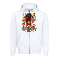 White santas favorite pharmacy tech afro messy bun Zipper Hoodie - texasbilliewilder