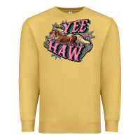 Antique Gold Yee haw Premium Sweatshirt - HowdyJamesFarm