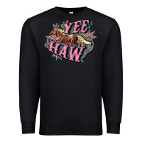 Black Yee haw Premium Sweatshirt - HowdyJamesFarm
