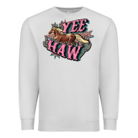 Dove Grey Yee haw Premium Sweatshirt - HowdyJamesFarm