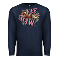 Navy Yee haw Premium Sweatshirt - HowdyJamesFarm