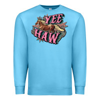 Ocean Blue Yee haw Premium Sweatshirt - HowdyJamesFarm