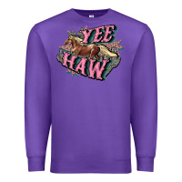 Purple Yee haw Premium Sweatshirt - HowdyJamesFarm