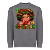 Storm god says i am juneteenth kid Heavyweight Sweatshirt - LillyAllenDesigns