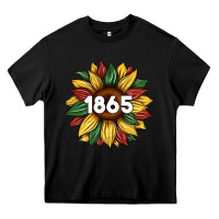 Black juneteenth 1865 sunflower Heavy Core Tee - Artiststas
