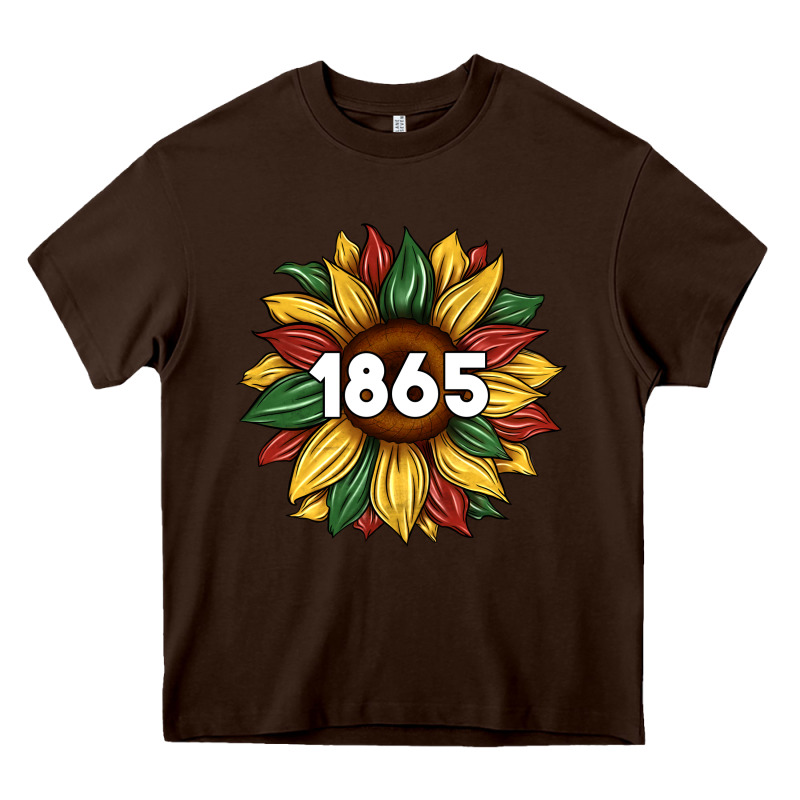 Juneteenth 1865 Sunflower Heavy Core Tee by Artiststas | Teevron
