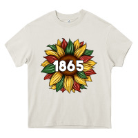 Cream juneteenth 1865 sunflower Heavy Core Tee - Artiststas