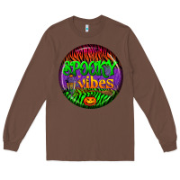 Chestnut halloween round earrings 2 Long Sleeve Tee - BundleAndBundleShop