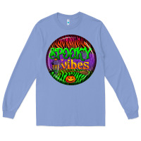 Colony Blue halloween round earrings 2 Long Sleeve Tee - BundleAndBundleShop