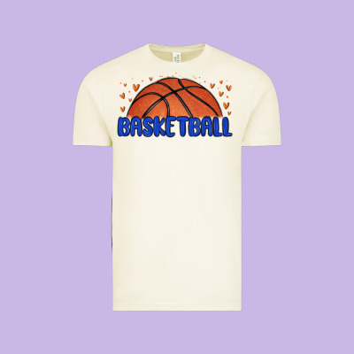 Basketball Vintage Tee Designed By Maliassmallbusiness
