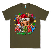Army Green Merry Christmas Classic Tee - CowhideDigitalArt