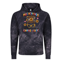 Cloud Black motherhood the perfect mix of chaos and love Vintage Hoodie - MaliasSmallBusiness