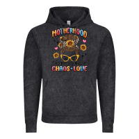 Vintage Black motherhood the perfect mix of chaos and love Vintage Hoodie - MaliasSmallBusiness