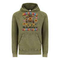Vintage Olive motherhood the perfect mix of chaos and love Vintage Hoodie - MaliasSmallBusiness