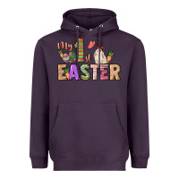 Plum My 1st Easter Day Heavyweight Hoodie - HowdyJamesFarm
