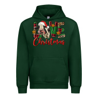Forest Green love christmas holstein heifer Urban Hoodie - FaDigitalArtStudio