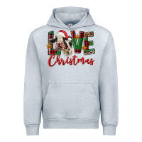 Heather Grey love christmas holstein heifer Urban Hoodie - FaDigitalArtStudio