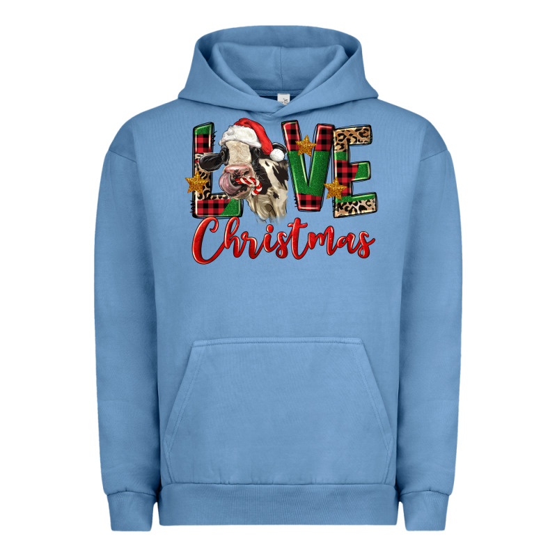 Love Christmas Holstein Heifer Urban Hoodie by FaDigitalArtStudio | Teevron