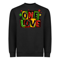 Black one love juneteenth Heavyweight Sweatshirt - LillyAllenDesigns