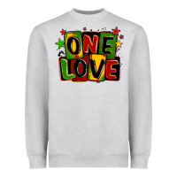 Heather Grey one love juneteenth Heavyweight Sweatshirt - LillyAllenDesigns