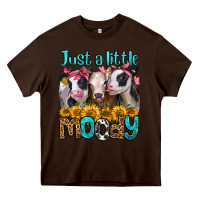 Chocolate Brown just a little moody heifers Heavy Core Tee - Jasminsmagicworld