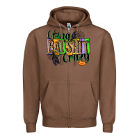 Chestnut Going bat shit crazy Zipper Hoodie - NancyCooperArtShop