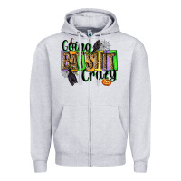 Heather Grey Going bat shit crazy Zipper Hoodie - NancyCooperArtShop