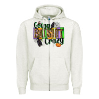 Oatmeal Heather Going bat shit crazy Zipper Hoodie - NancyCooperArtShop